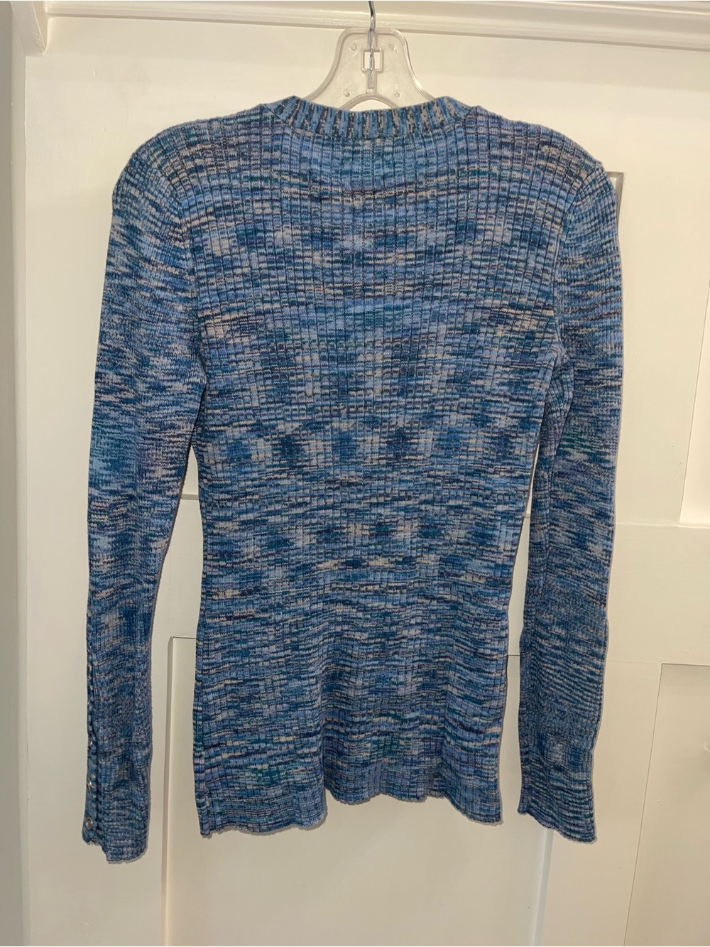 Sundance Blue Create Beauty Henley V neck ribbed thermal Small - Picture 6 of 6